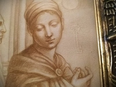 RARE Double Male Portrait Italian Renaissance Style Raphael Sanzio