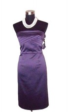 Atmosphere Dress Sz 8 Sheath Silk y Purple Social Evening Spaghetti Strap M 36