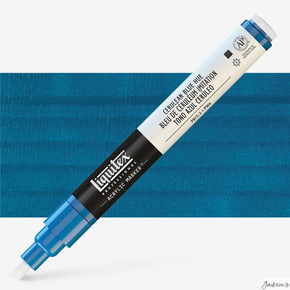Liquitex Professional Marker 2-4mm Chisel Nib Cerulean Blue Hue Paint