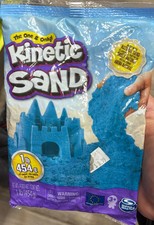 Kinetic Sand Spin Master Blue   Non-Drying Sensory Play for Kids