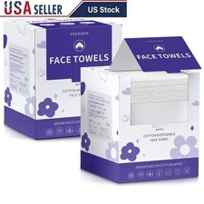 Ultra Soft Disposable Cotton Facial Wipes 100 Count Double-Sided Makeup Remover