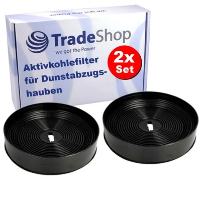 TRADE-SHOP 2x Aktivkohlefilter 170 x 34mm ersetzt Oranier KSC-700, 920895 / Dunstabzug