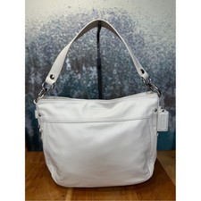 Coach Classic 2009 Zoe Chalk White Leather Hobo Shoulder Bag