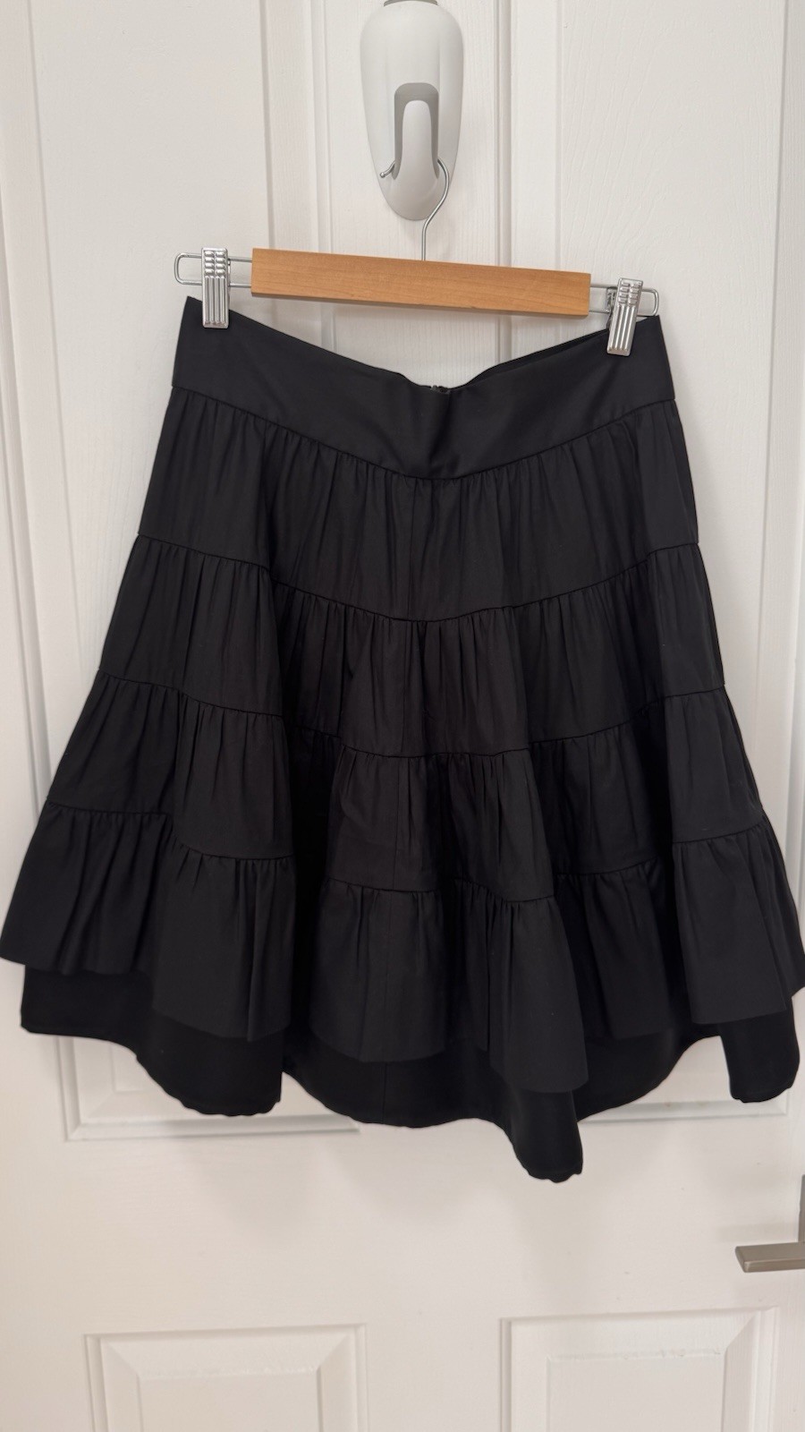 Sandro Paris Short Dual Material Skirt Sz 2 - Black
