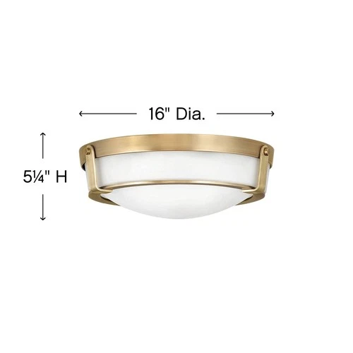 Hinkley Hathaway 16" Wide Heritage Brass Ceiling Light - Picture 5 of 6
