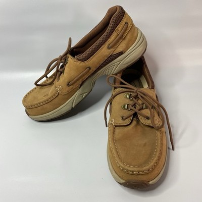 Rugged Shark Boat Shoes Mens Atlantic Cognac Tan Leather