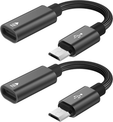 USB C to Micro USB Adapter, KUXIYAN (2 Pack) Type C Female to Micro USB Male