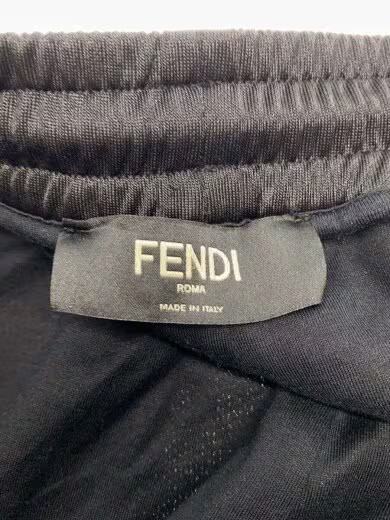 FENDI FF Logo Line Tape Track Pants/ Jeans/ Size 44/ Cotton/ Black/ FAB542 A9QR thumbnail 4