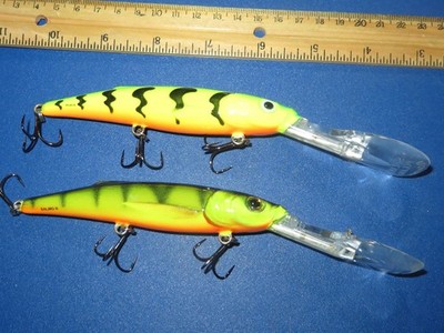 Lot of 2 Salmo Free Diver 12 Deep Diving Fire Tiger Perch