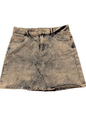 Preowned Wonder Nation Girls Denim Mini Skirt, Light Enzyme Size: L 10-13 plus
