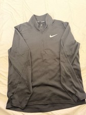 Nike Dri-FIT 1/4 Zip Pullover Long Sleeve Mock Neck Black Men's Size L