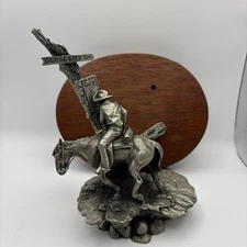 Michael Ricker Pewter “Lost Again” Cowboy Sculpture 1106/1200 Western W/ Base