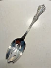 International Sterling Silver Wild Rose Pierced Slotted Spoon Spork 8 3/8 in 58g