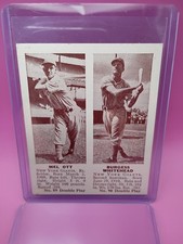 1941 Double Play R330 Mel Ott Burgess Whitehead #89-90 New York Giants HOF