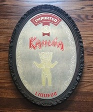 Vintage Smoked Glass Mirror Imported Kahlua L...
