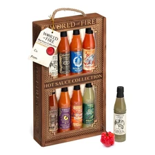 World of Fire Hot Sauce Variety Pack - 8 Hot Sauce Bottles Gift Set