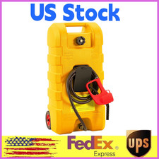 15 Gallon Gasoline Cans with 10 FT Manual Transfer Nozzle Hose Storage Tank,NEW