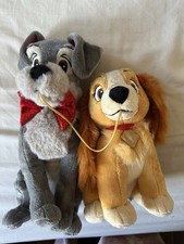 Disney Store Lady and The Tramp Heart Bow Plush Soft Toy
