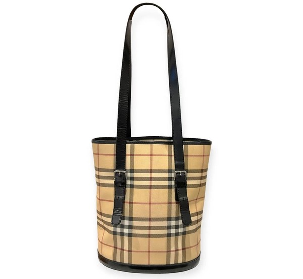 Authentic Burberry Vintage Nova Check Bucket Bag