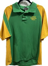 Bowling Champions Polo By Jerzees Green/ Yellow Men  s Size Large