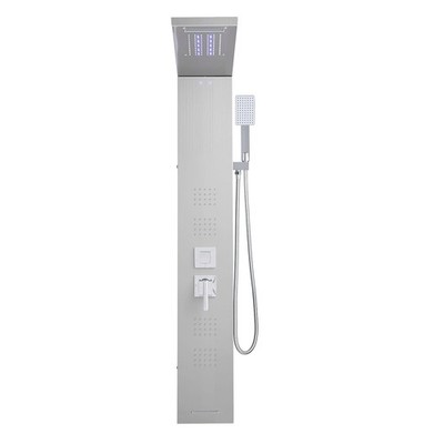 Shower Panel Tower System Stainless Steel Column Rainfall Waterfall Head 5 Modes