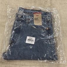 Men s Levi s 501 Original Fit Dark Wash Denim Jeans Size 30x30 NIP