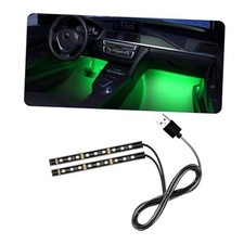 Car LED Strip Light, 24 LED RGB Auto Under Dash Interior Atmosphere USB Green
