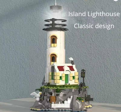 Klemmbausteine Leuchtturm 1092 teile Sea island Lighthouse Geschenk