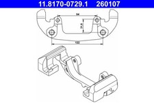 ATE Halter Bremssattel 11.8170-0729.1 für BMW E36 E46 Z3 E85 Z4 3er Touring 316