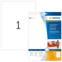 Herma 8895 Inkjet Etiketten 210X297Mm 10 StüCk Rechteckig Papier GläNzend Weiß