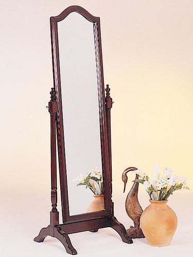 Cabot Wood Adjustable Full Length Cheval Mirror Merlot - Picture 1 of 4