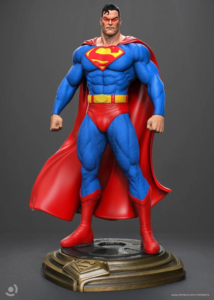 Superman 3D Resin Statue – Unpainted Model Kit – DC Comics Hero - Image 2 of 4