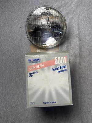 NOS Sealed Beam High Beam Vintage Wagner 5001 Headlamp Headlight Bulb 12 Volt