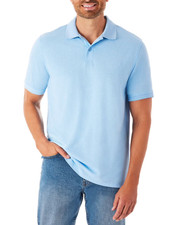 Member's Mark Men's Stretch Pique Polo Shirt-Light Blue-Size XL-NWT