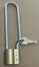 Vintage Yale Lock Bike Lock 7”inch Long with 2 Keys Padlock Made in USA VTG