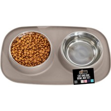 GORILLA GRIP Pet Feeding Mat Set, 100 Waterproof BPA Free Silicone, US-Designed