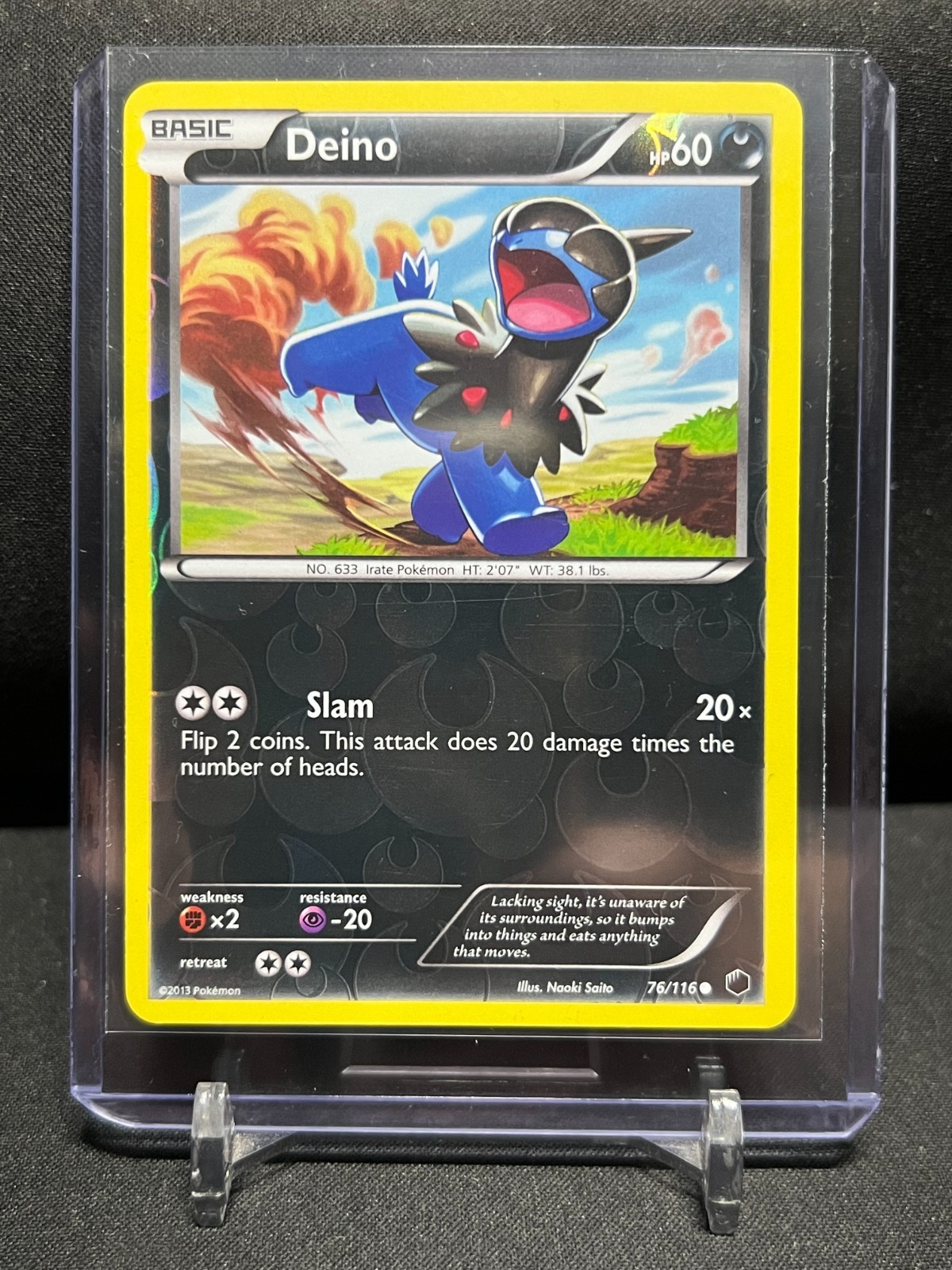 Deino 76/116 Reverse Holo Pokémon 2013 B&W Plasma Freeze LP