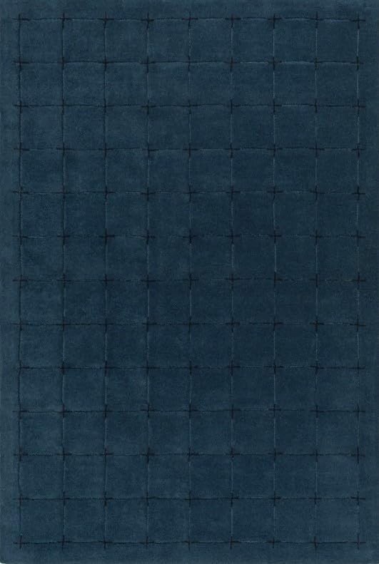 Mallory Hand Tufted Wool Area Rug, Checkered Nordic Design, Indoor Living Room,