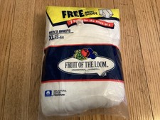 Vintage 1996 Fruit of the Loom Men s Briefs XL Deadstock 7 Pack White Underwear