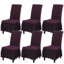 Rakila Stretch Washable Chair Covers For Dining Room Set Of 6 Removable Chair