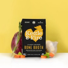 Kettle  Fire Chicken Bone Broth, 16.9oz Gluten-free, dairy-free Keto-friendly