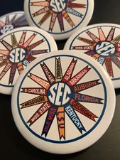 SEC 2.25" Conference Button  College Football Southwestern Vanderbilt Commodores