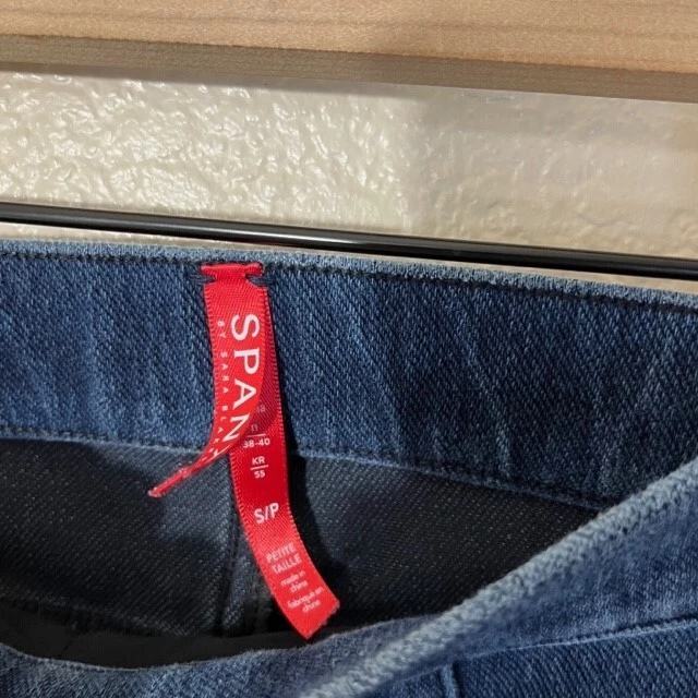 Spanx Jegging Women Jeanish Legging Dark Wash Denim High Rise Crop Petite Small - Image 3 of 4