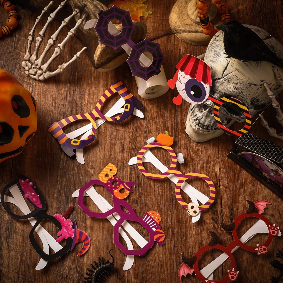 24 Pack Halloween Glasses Novelty Halloween Party Eyeglasses Funny