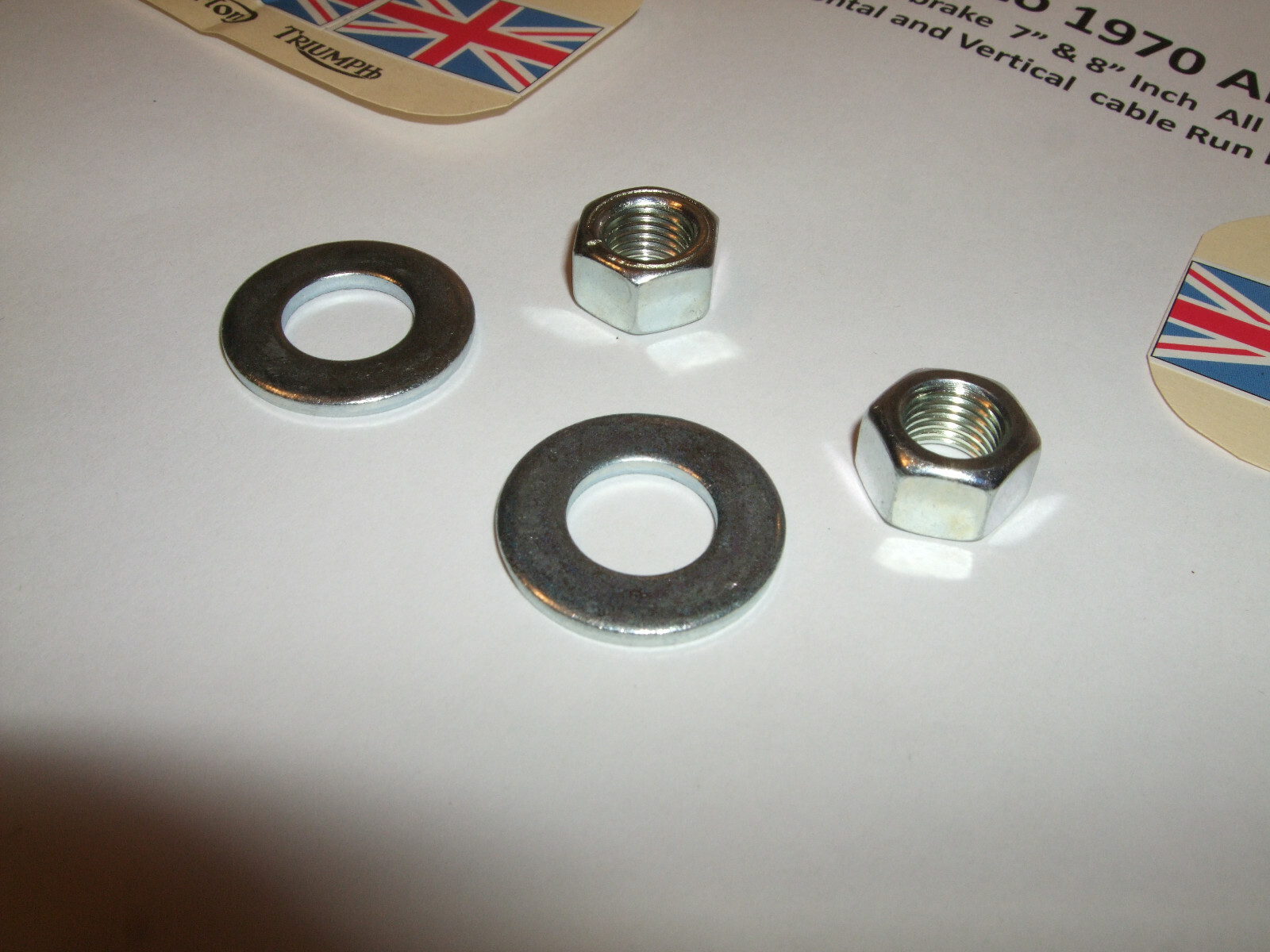 KK Triumph BSA TLSTwin Leading Brake Cam Nuts 140303 +Spacers S266