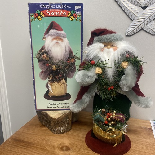 Jingle Bell Animated Musical Dancing Santa Claus Vintage 15” Tall Item ...