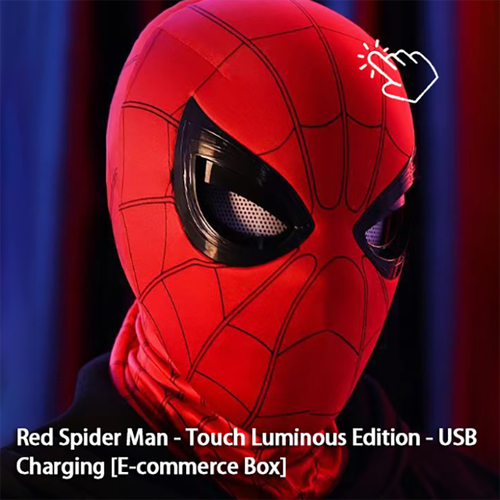 Spider Hero Mask with Moving Eyes Full Face Chin Control Remote Ring Spiderman - Picture 17 of 20