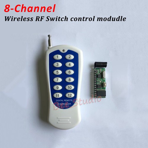 DC5V 12CH 12Channel Wireless Relay RF Switch Remote Control Transmitter+Receiver