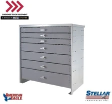 Stellar 13716, (7) Drawer Heavy-Duty Steel Toolbox- 35.5"H x 34"W x 18"D