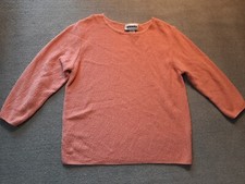 Vintage Carly Blake Women's Medium M Top 3/4 Sleeve Pink Made in USA knit